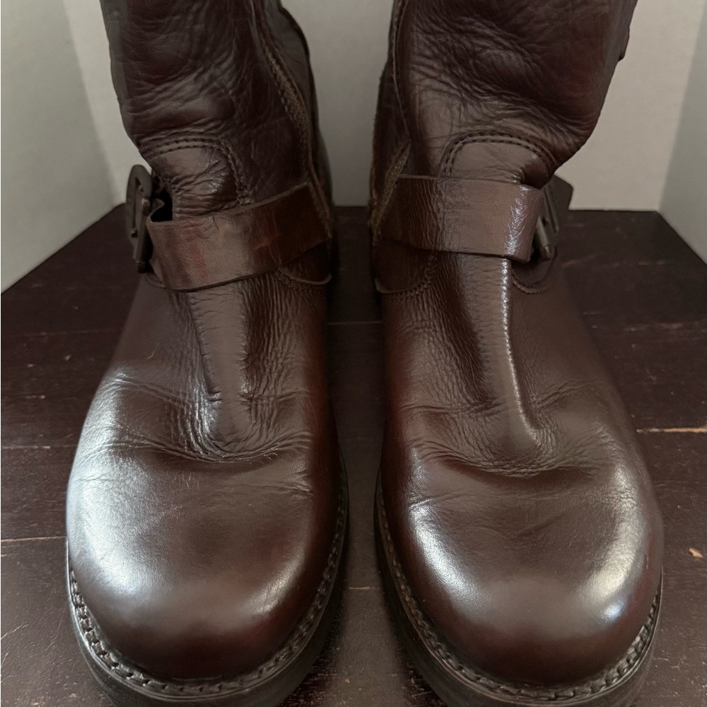 Frye Brown 6” Moto Leather Women’s Boots